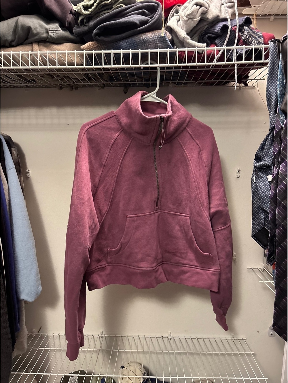 Lululemon  Half-Zip Pullover Sweatshirt in Dusty Rose